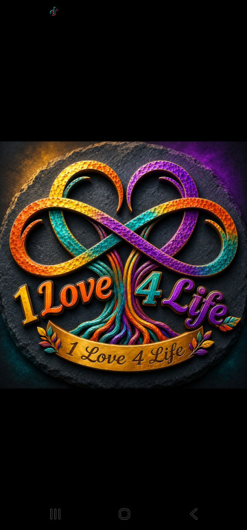 1 Love 4 Life heart infinity tree logo